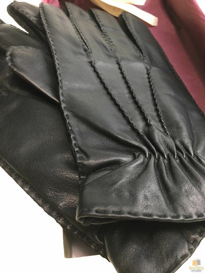 DENTS Men's Premium Kangaroo Leather Cashmere Lined Gloves Winter Gift - Black Payday Deals