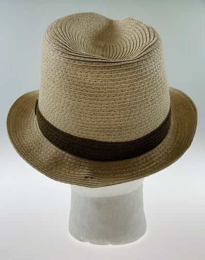 Dents Mens Straw Hat Toyo Trilby Fedora Summer Sun Stingy Brim  - Natural/Brown - L/XL Payday Deals