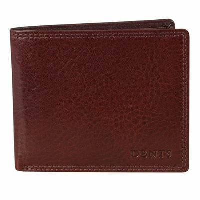 DENTS WALLET Genuine Italian LEATHER Mens Credit Card Holder Bifold GIFT BOX -