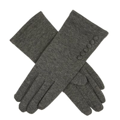 Dents Women's Touchscreen Mid-Arm Thermal Gloves - Charcoal