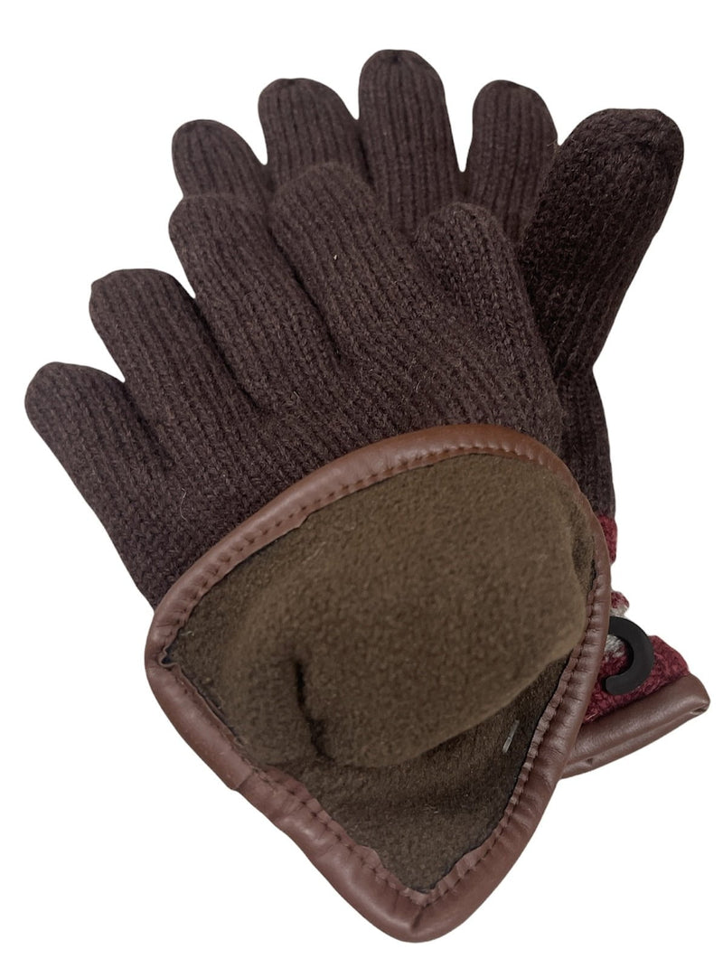 DENTS Wool Gloves Winter w/ Warm Fleece Insulated Thermal Knitted - Brown Payday Deals