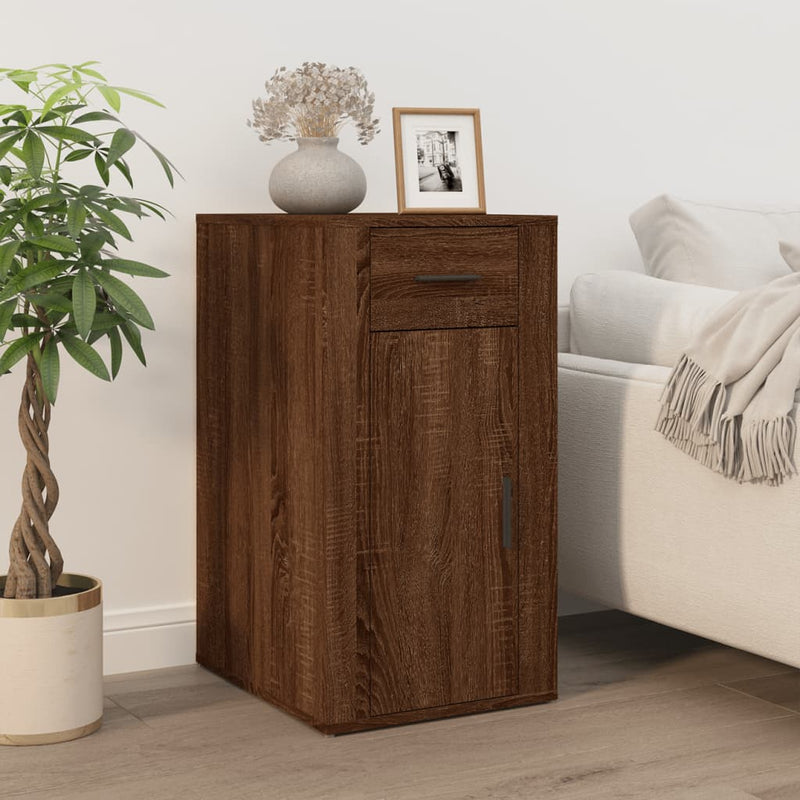Desk Cabinet Brown Oak 40x49x75 cm Engineered Wood Payday Deals