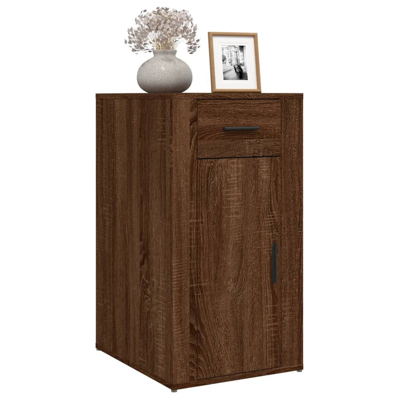 Desk Cabinet Brown Oak 40x49x75 cm Engineered Wood Payday Deals