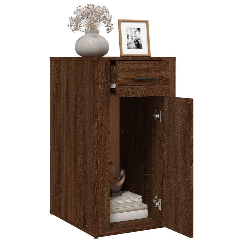 Desk Cabinet Brown Oak 40x49x75 cm Engineered Wood Payday Deals
