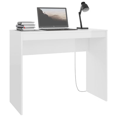 Desk High Gloss White 90x40x72 cm Engineered Wood Payday Deals