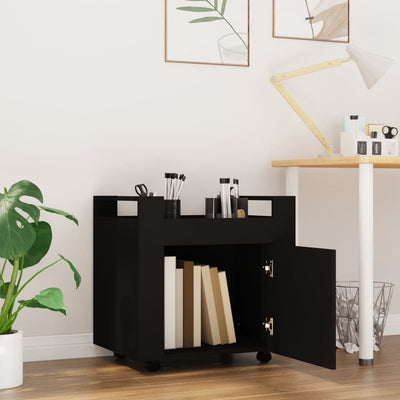 Desk Trolley Black 60x45x60 cm Engineered Wood Payday Deals
