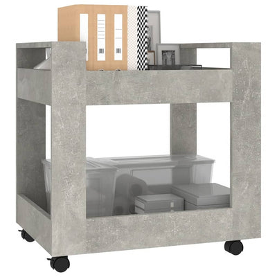 Desk Trolley Concrete Grey 60x45x60 cm Engineered Wood Payday Deals