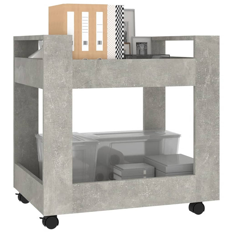 Desk Trolley Concrete Grey 60x45x60 cm Engineered Wood Payday Deals