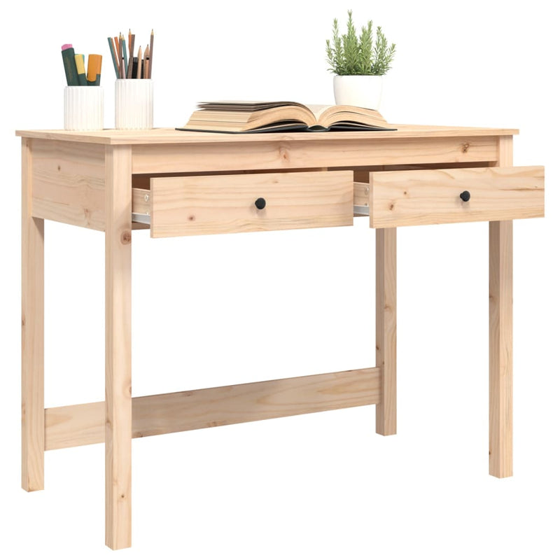 Desk with Drawers 100x50x78 cm Solid Wood Pine Payday Deals
