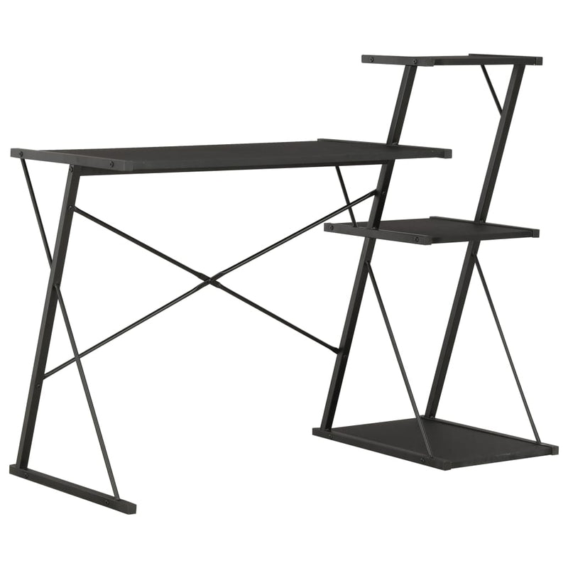 Desk with Shelf Black 116x50x93 cm Payday Deals