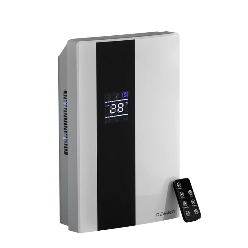 Devanti 2L Dehumidifier Air Purifier White Payday Deals