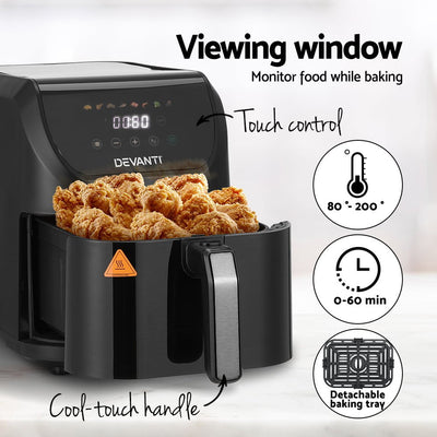 Devanti Air Fryer 5L W/ LCD Touch 1500W Payday Deals