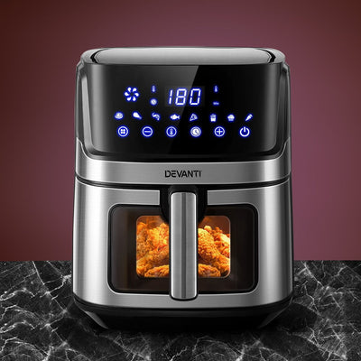 Devanti Air Fryer 6.5L LCD Fryers Oven Airfryer Healthy Cooker Oil Free Kitchen Payday Deals
