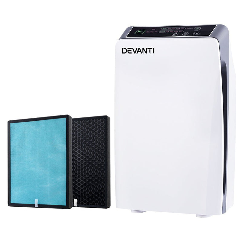 Devanti Air Purifier Home Purifiers HEPA Filter Odour Virus Smoke PM2.5 Remover Payday Deals