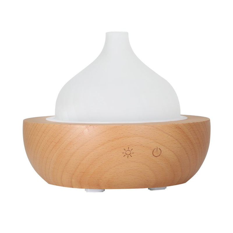 Devanti Aroma Aromatherapy Diffuser LED Oil Ultrasonic Air Humidifier Glass Wood Payday Deals