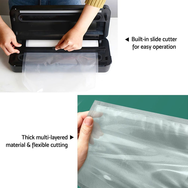 Devanti Food Vacuum Sealer Machine Auto Seal Cutter 5 Modes Storage Bags 28cm 6m 4 Rolls Payday Deals