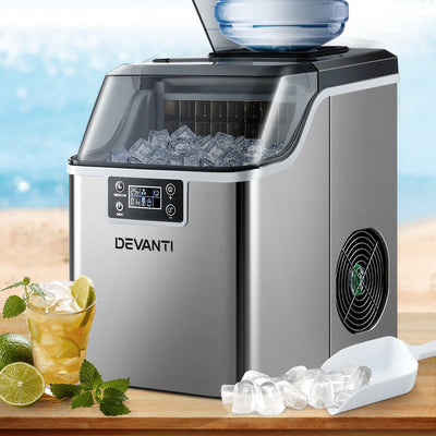 Devanti Ice Maker Machine Commercial Portable Ice Cube Tray Countertop 3.2L Payday Deals