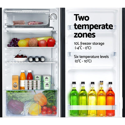 Devanti Mini Bar Fridge Portable Home Office Refrigerator Cooler Freezer 95L Payday Deals