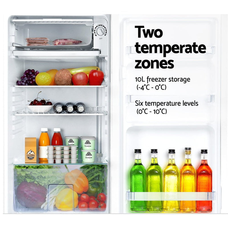 Devanti Mini Bar Fridge Portable Office Home Refrigerator Cooler Freezer 95L Payday Deals