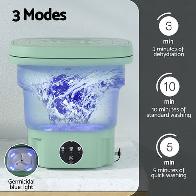Devanti Portable Washing Machine 8L Green Payday Deals