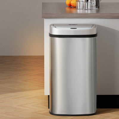 Devanti Sensor Bin 60L Motion Rubbish Stainless Trash Can Automatic Touch Free Payday Deals