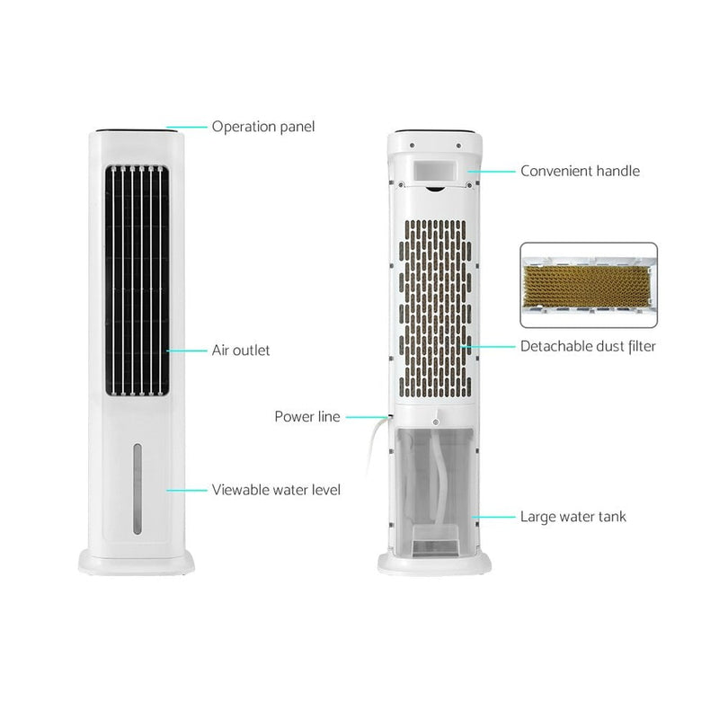 Devanti Tower Evaporative Air Cooler Conditioner Portable Cool Fan Humidifier 6L Payday Deals