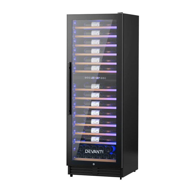 Devanti Wine Cooler Fridge Compressor Cellar Chiller Commercial Home 128 Bottles Payday Deals