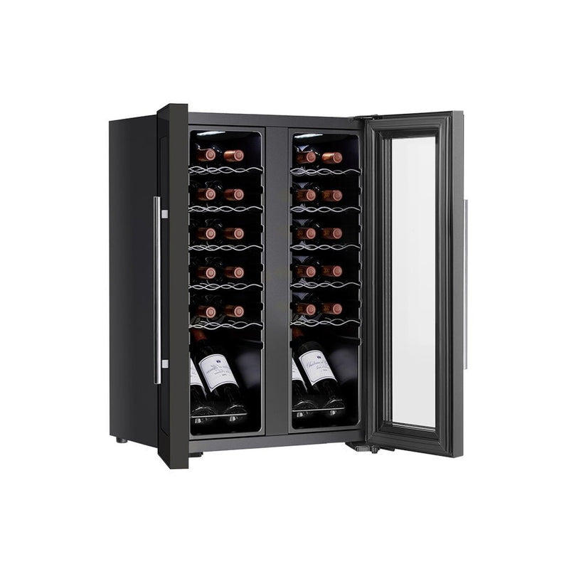 Devanti Wine Cooler Fridge Compressor Dual Zone Cellar Chiller Home 24 Bottles Payday Deals