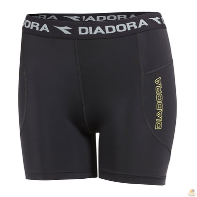 DIADORA Ladies Compression Shorts Thermal Fitness Gym Yoga - Black Payday Deals