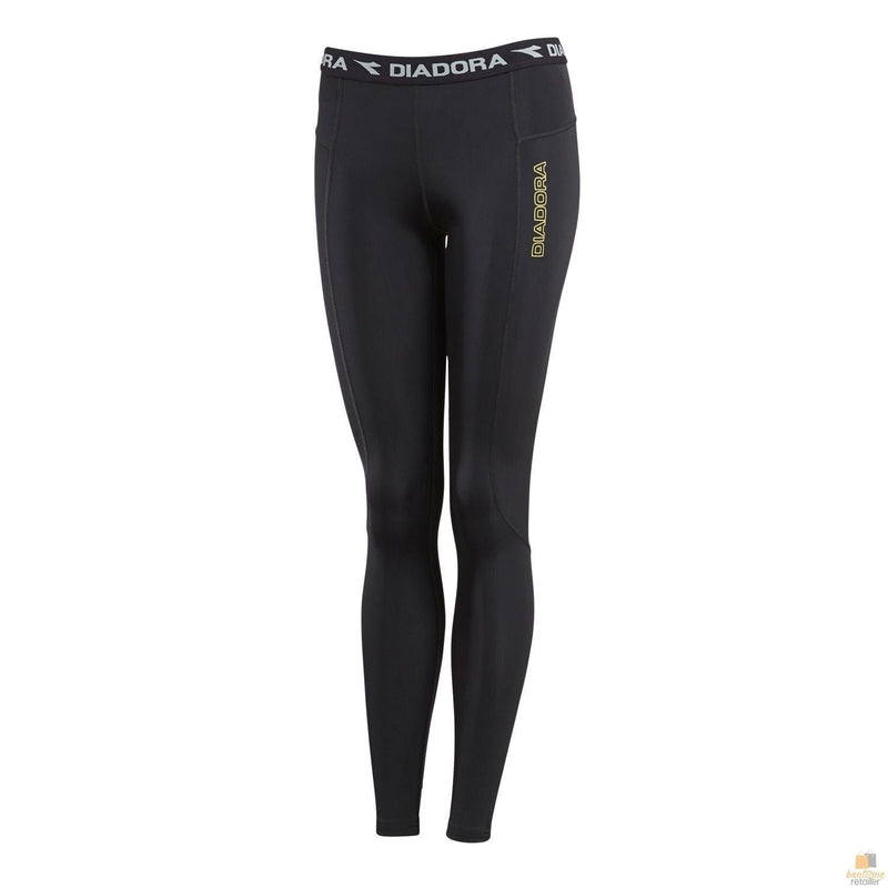 DIADORA Ladies Compression Sports Full Length Tights Gym Yoga - Black - 10 Payday Deals