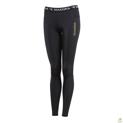 DIADORA Ladies Compression Sports Full Length Tights Gym Yoga - Black - 12 Payday Deals