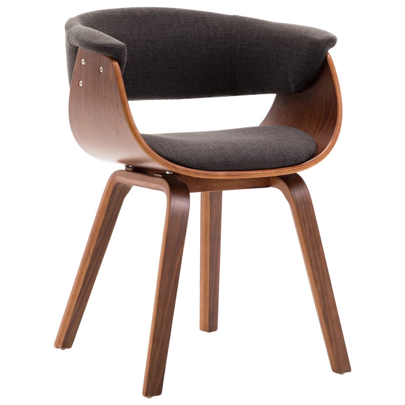 Dining Chair Grey Bent Wood and Fabric Payday Deals
