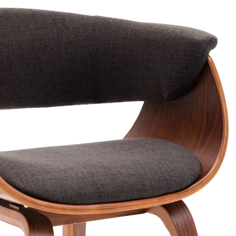 Dining Chair Grey Bent Wood and Fabric Payday Deals