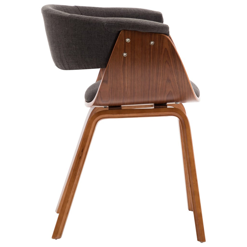 Dining Chair Grey Bent Wood and Fabric Payday Deals
