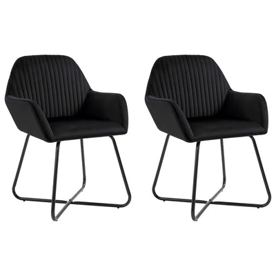 Dining Chairs 2 pcs Black Velvet Payday Deals
