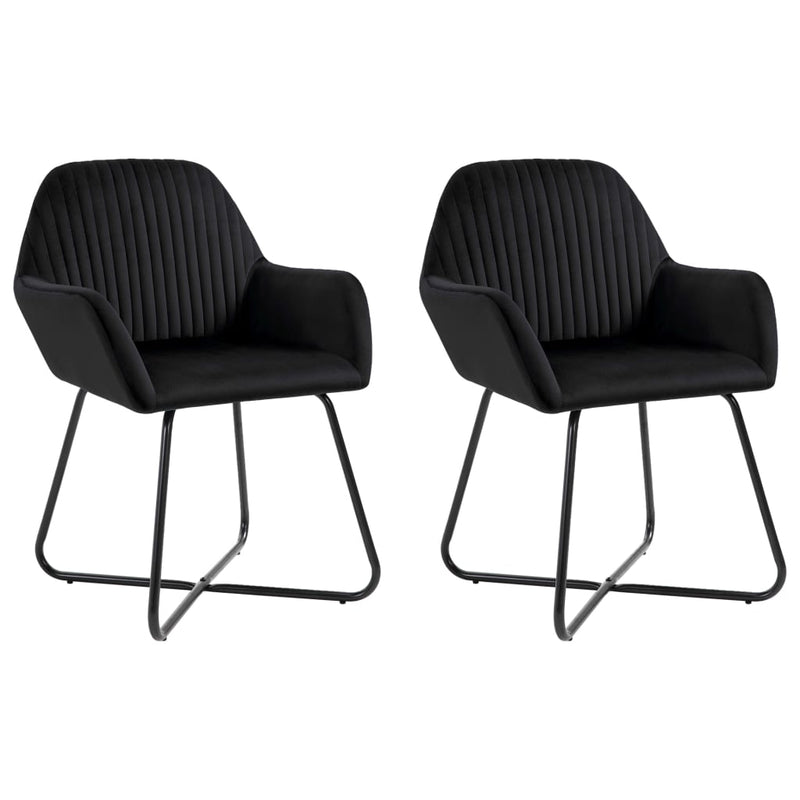 Dining Chairs 2 pcs Black Velvet Payday Deals