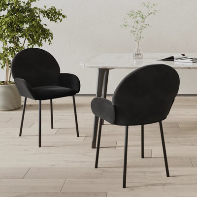 Dining Chairs 2 pcs Black Velvet Payday Deals