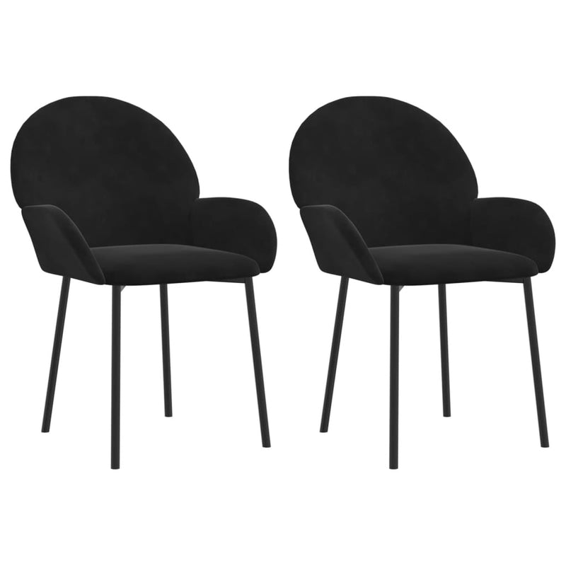 Dining Chairs 2 pcs Black Velvet Payday Deals