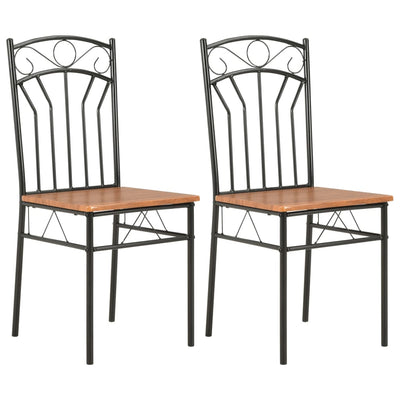 Dining Chairs 2 pcs Brown MDF Payday Deals