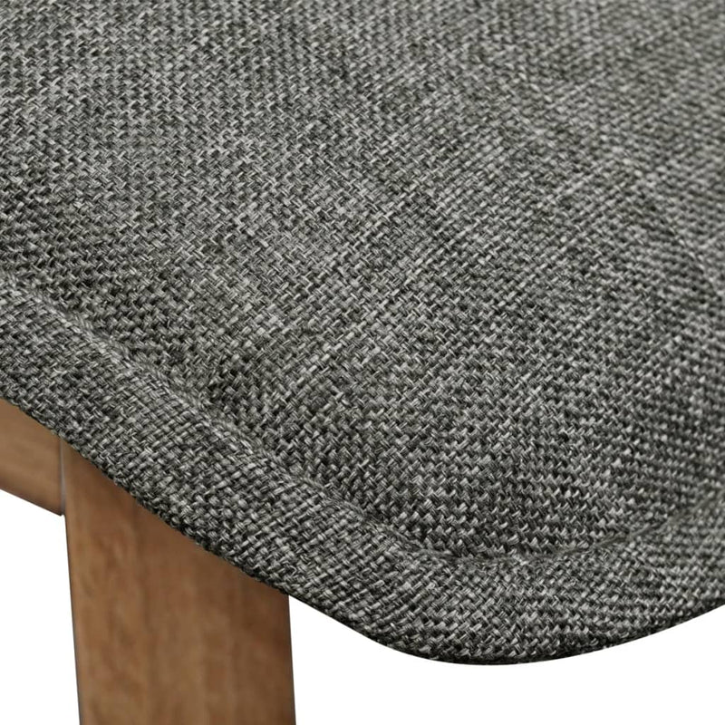 Dining Chairs 2 pcs Light Grey Fabric and Solid Oak Wood Payday Deals