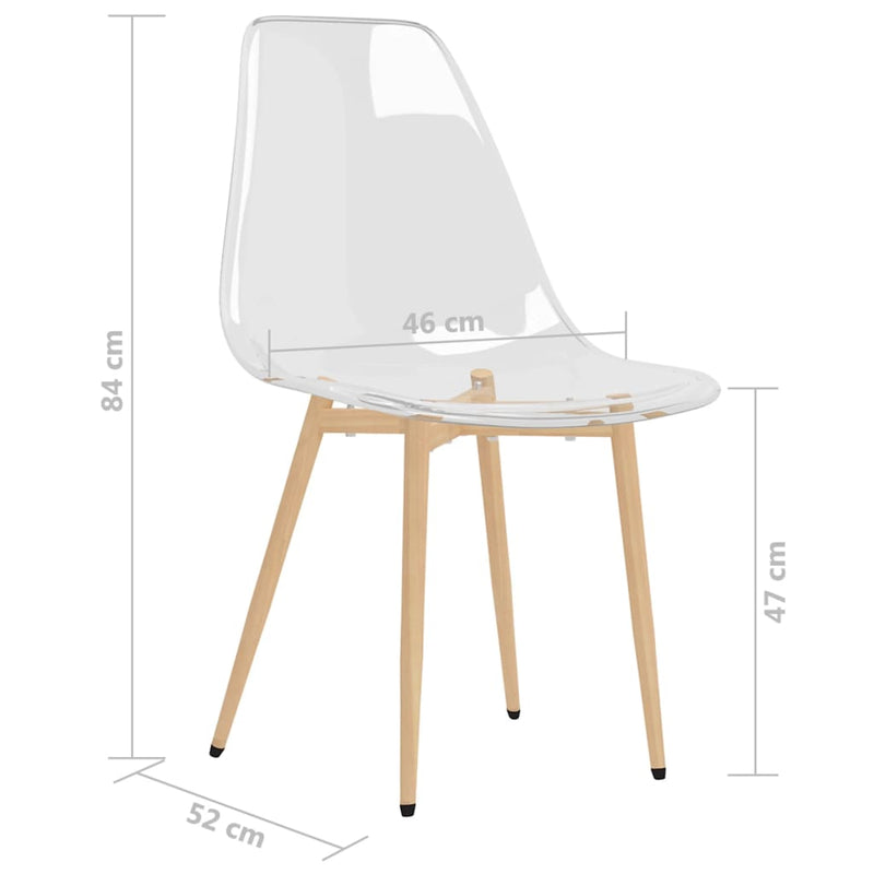 Dining Chairs 2 pcs Transparent PET Payday Deals