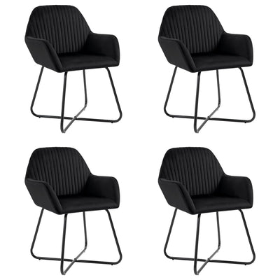 Dining Chairs 4 pcs Black Velvet Payday Deals