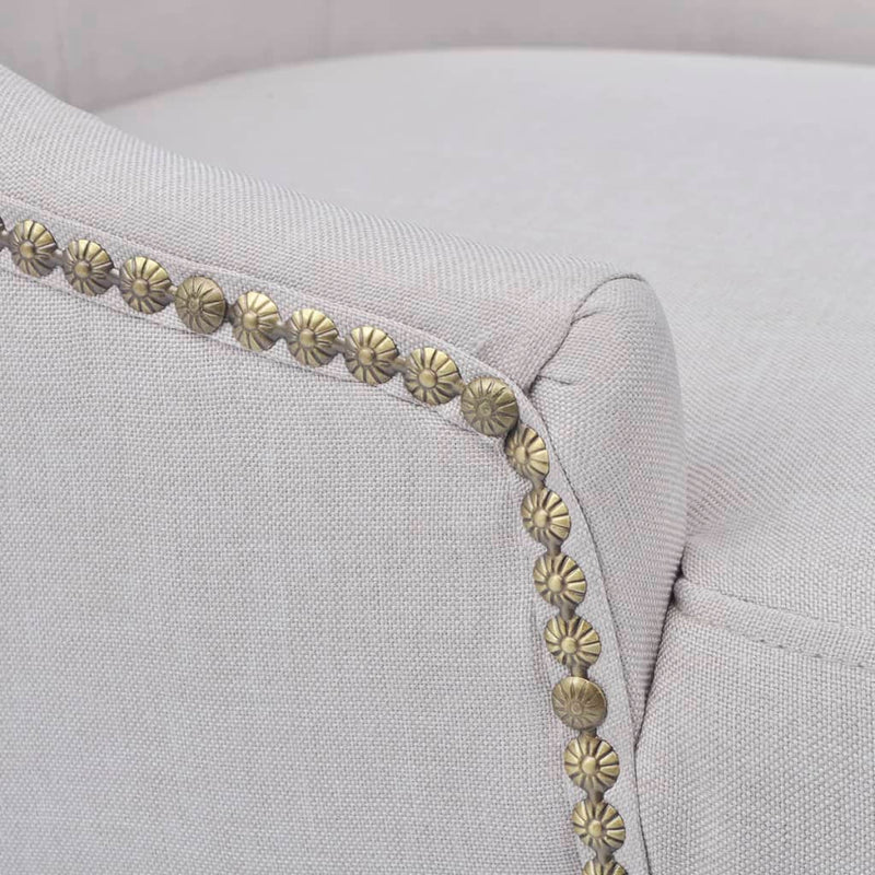 Dining Chairs 4 pcs Cream Grey Fabric Payday Deals