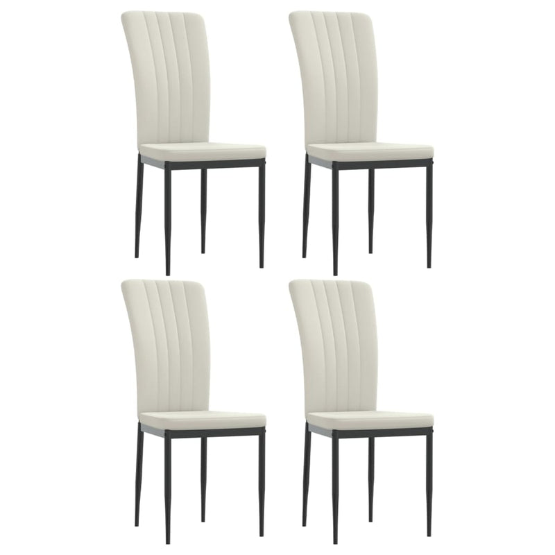 Dining Chairs 4 pcs Cream Velvet Payday Deals