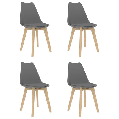 Dining Chairs 4 pcs Grey Plastic Payday Deals