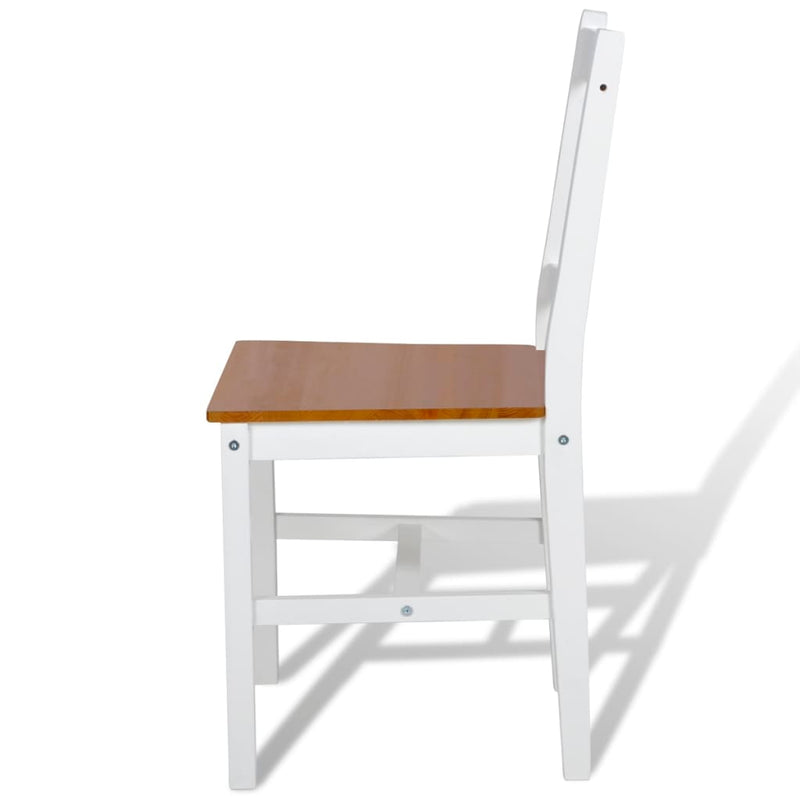 Dining Chairs 4 pcs White Pinewood Payday Deals