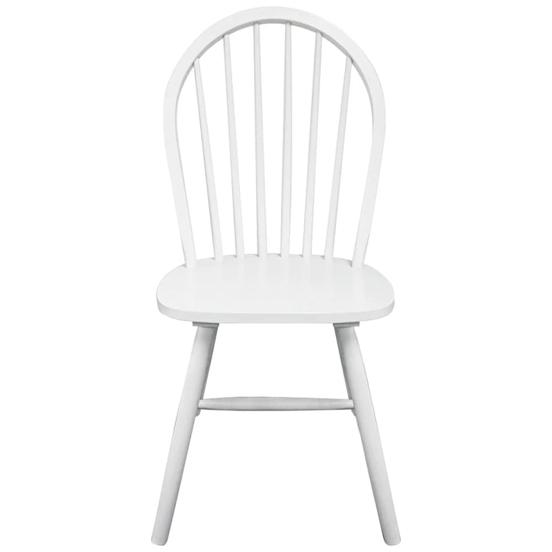 Dining Chairs 4 pcs White Solid Rubber Wood Payday Deals