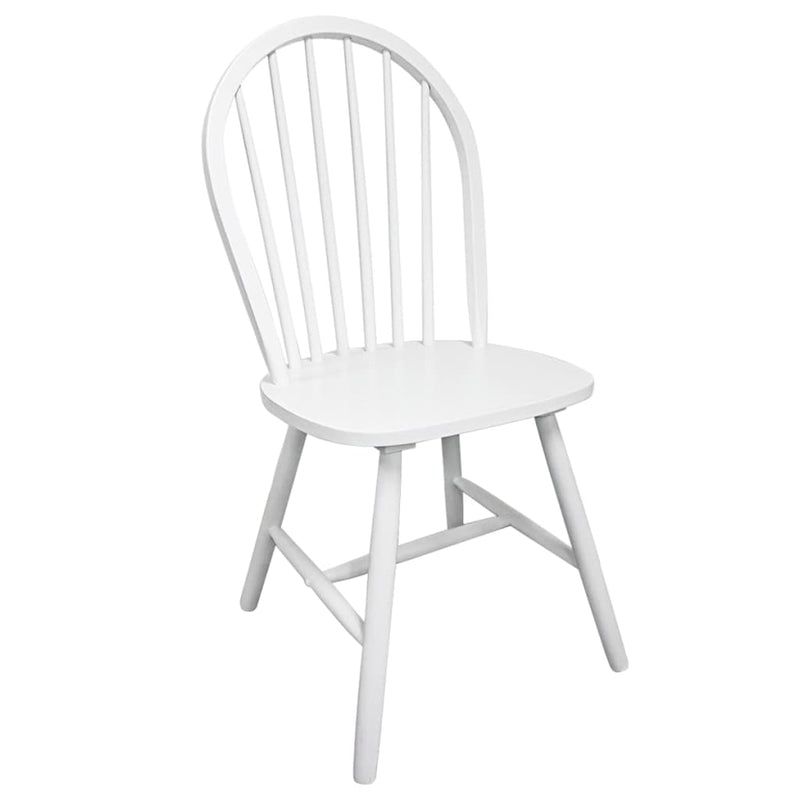 Dining Chairs 4 pcs White Solid Rubber Wood Payday Deals