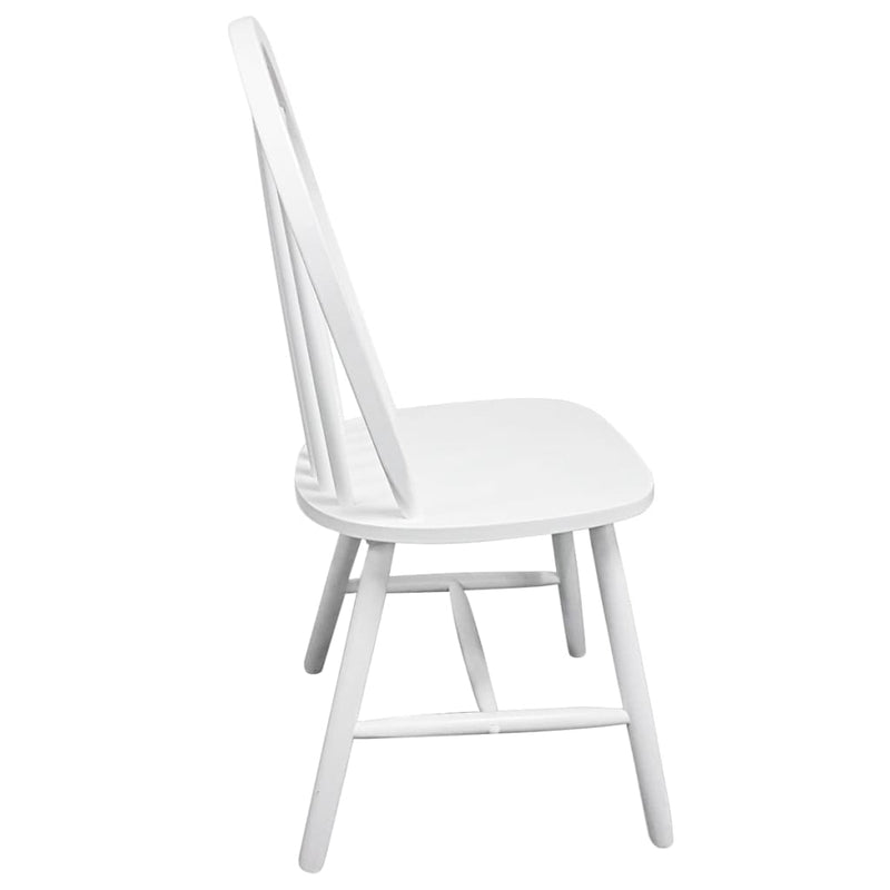 Dining Chairs 4 pcs White Solid Rubber Wood Payday Deals
