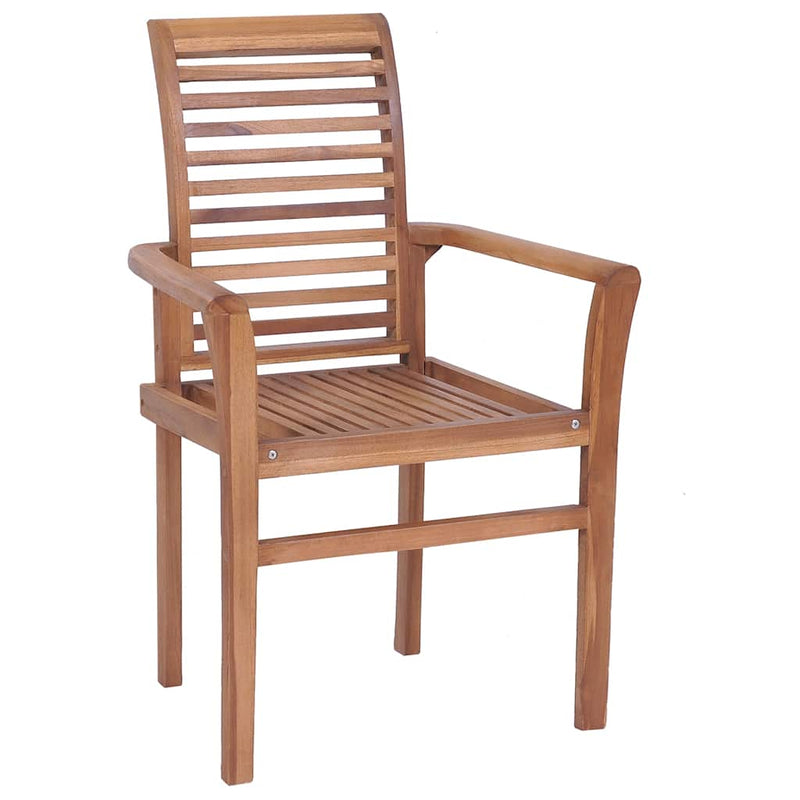 Dining Chairs 6 pcs with Anthracite Cushions Solid Teak Wood Payday Deals